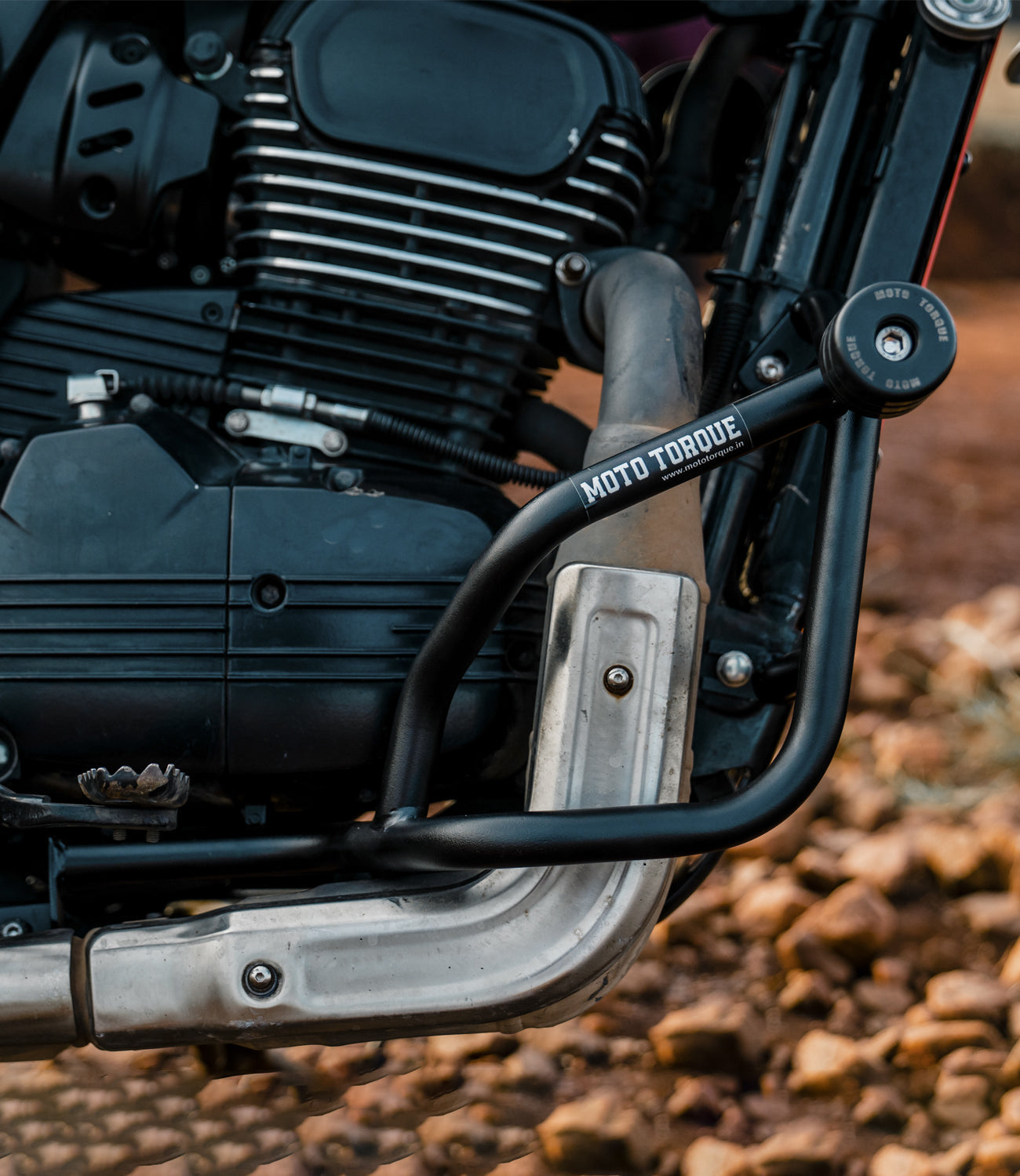 Motorcycle crash guard black for jawa yezdi scrambler 
