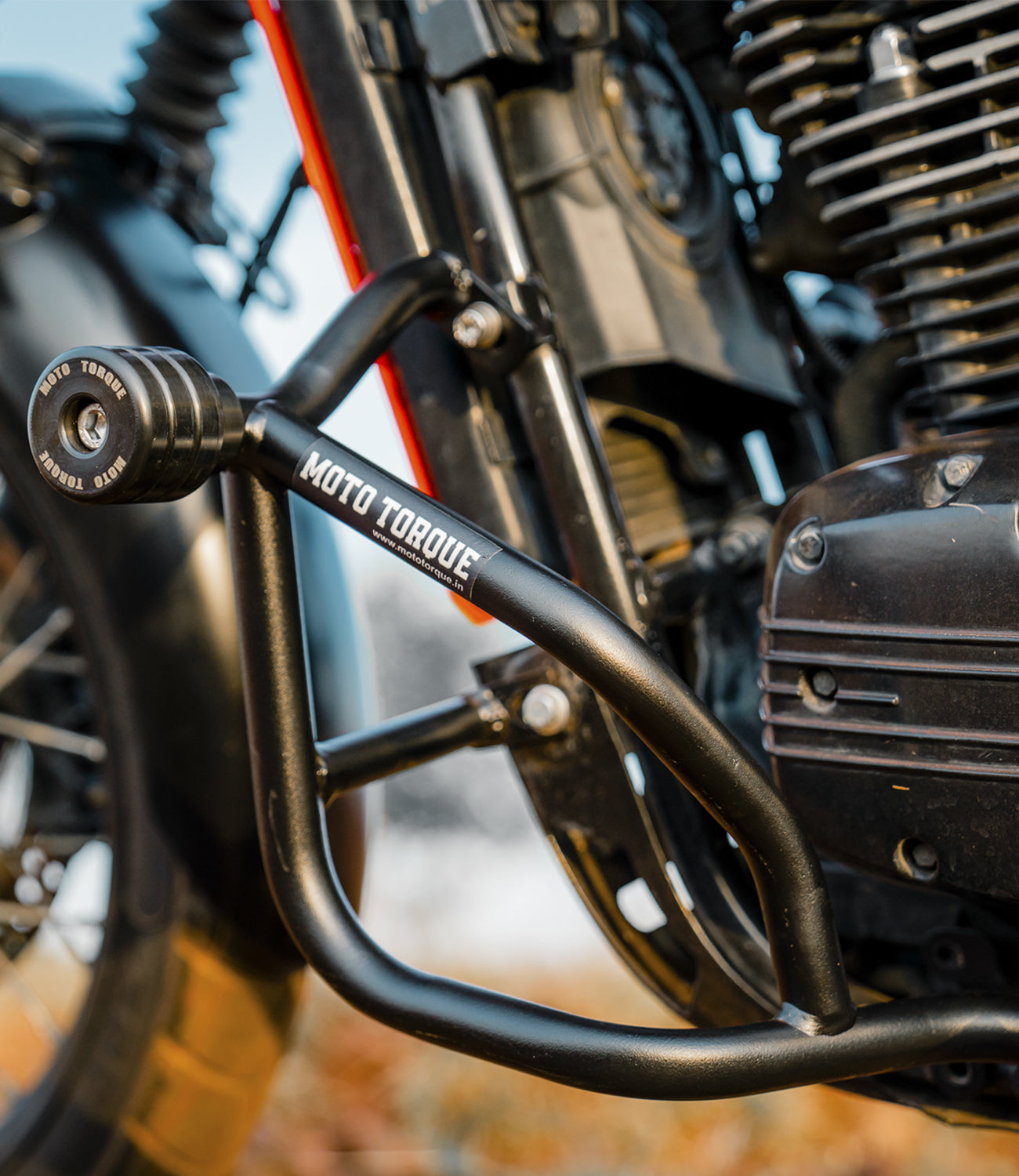 Motorcycle crash guard black for Jawa yezdi scrambler 