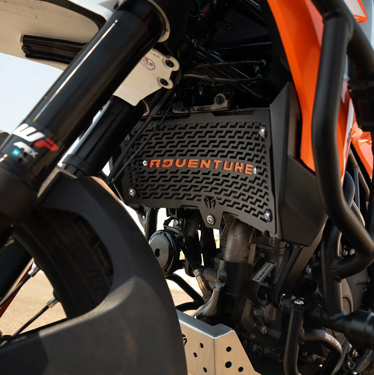 Motorcycle radiator guard black for ktm adventure 390/x