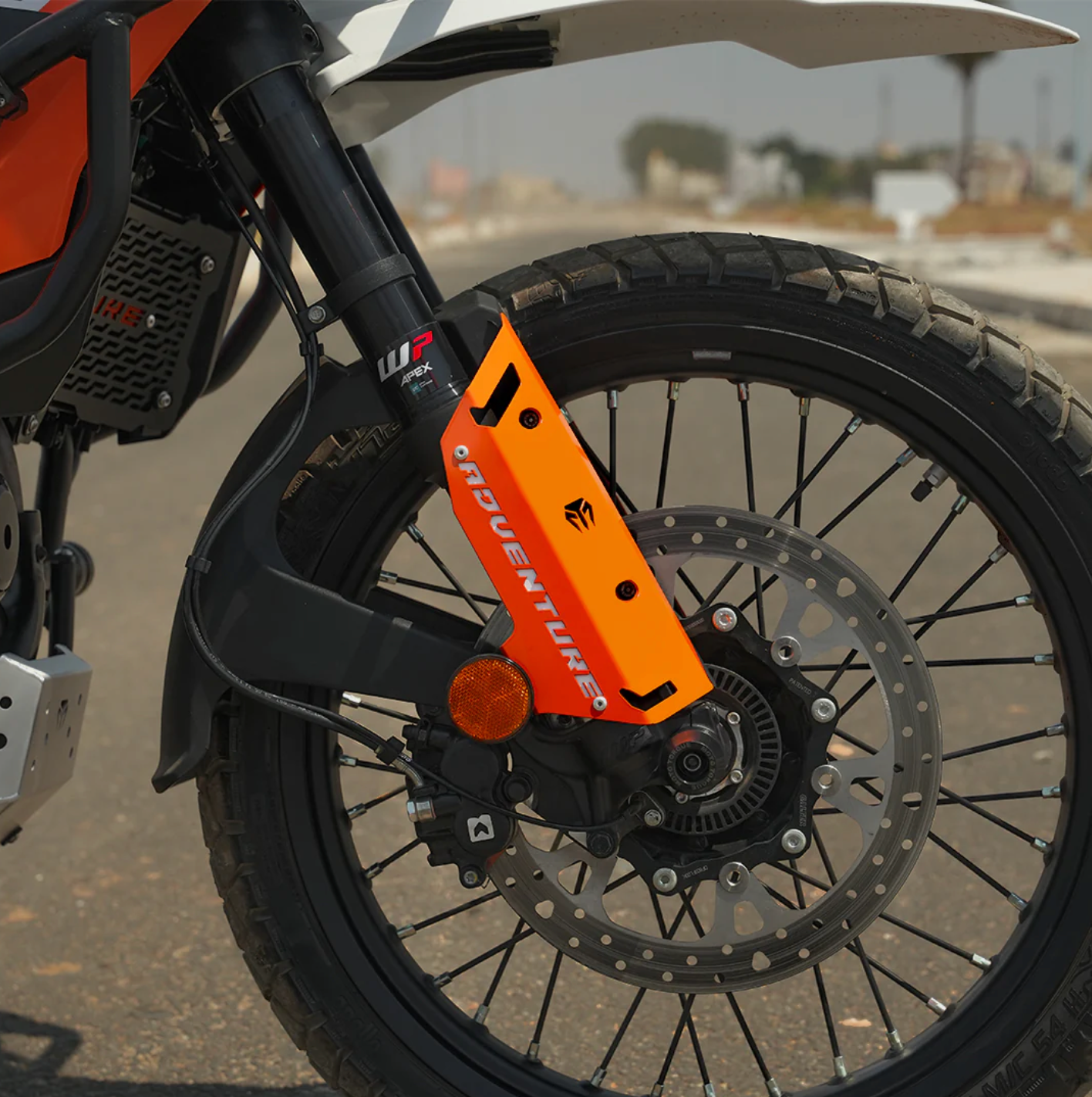 Motorcycle fork protector metal orange for ktm adventure 390/x
