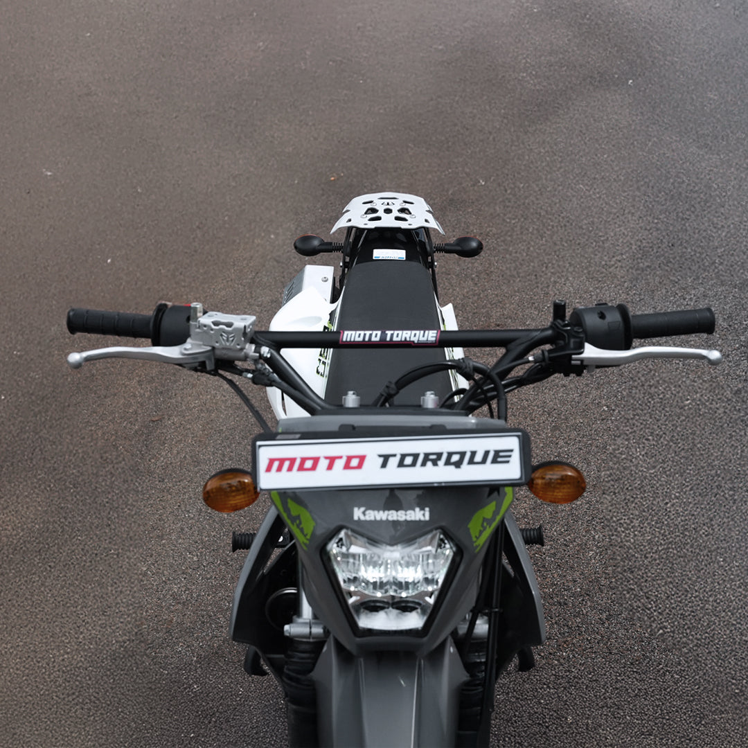 Motorcycle black handlebar for offroading and trail riding optimised - for kawasaki klx 230