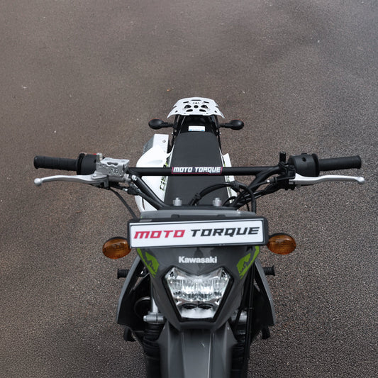 Motorcycle black handlebar for offroading and trail riding optimised - for kawasaki klx 230