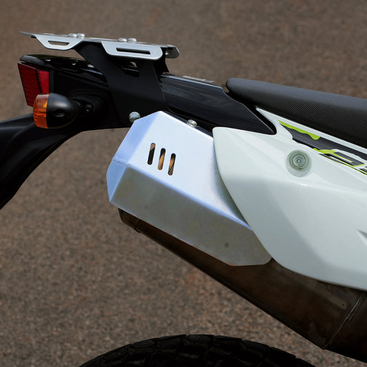 Motorcycle exhaust heat shield silver tone for kawasaki klx 230