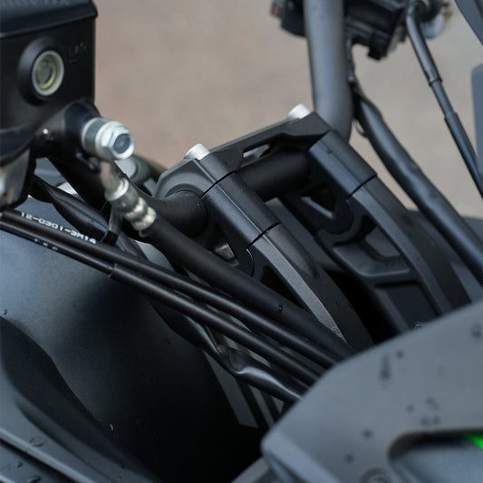 Motorcycle handlebar riser black for kawasaki versys 650