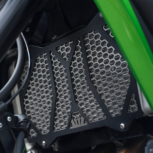 Motorcycle radiator guard black for kawasaki versys 650