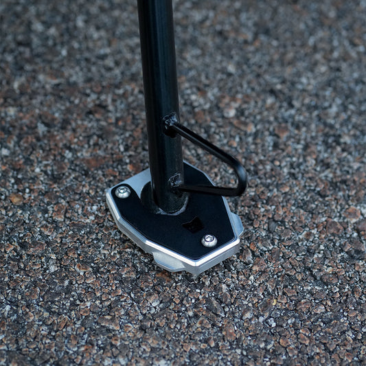 Motorcycle side stand extender silver for kawasaki versys 650