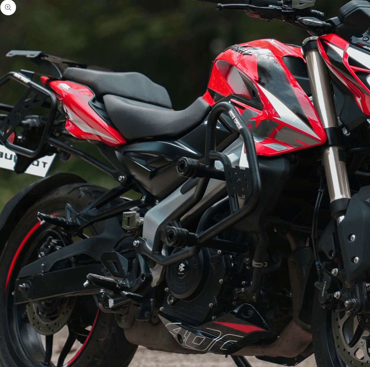 Motorcycle black crash guard for bajaj pulsar ns400