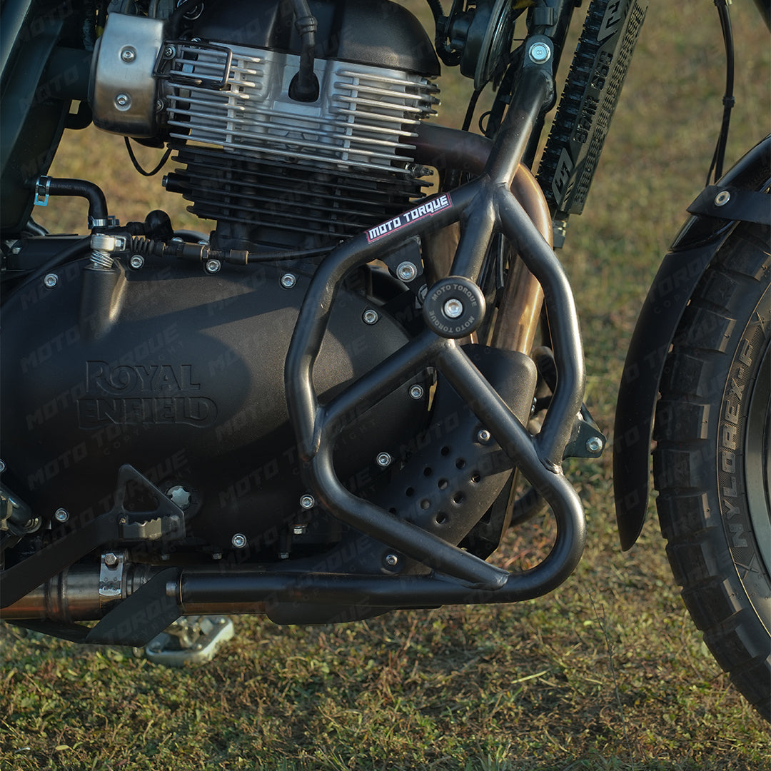 Motorcycle black crash guard for royal enfield bear 650