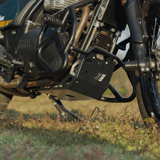 Motorcycle underbelly black engine guard for royal enfield bear 650 