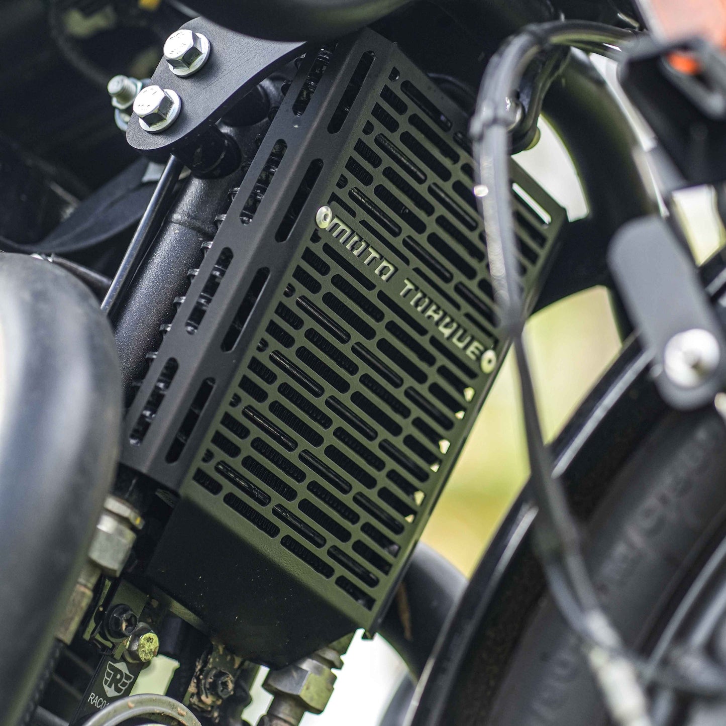 Motorcycle radiator guard black for royal enfield shotgun 650 