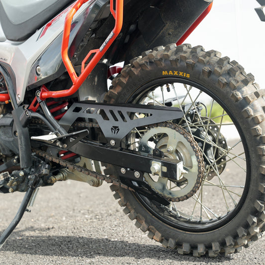 Motorcycle chain protection guard black for hero xpulse 210