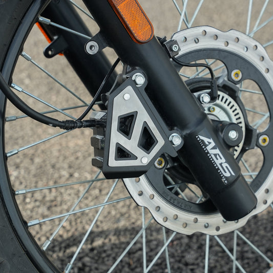 Motorcycle front break caliper guard from debris black for hero xpulse 210 