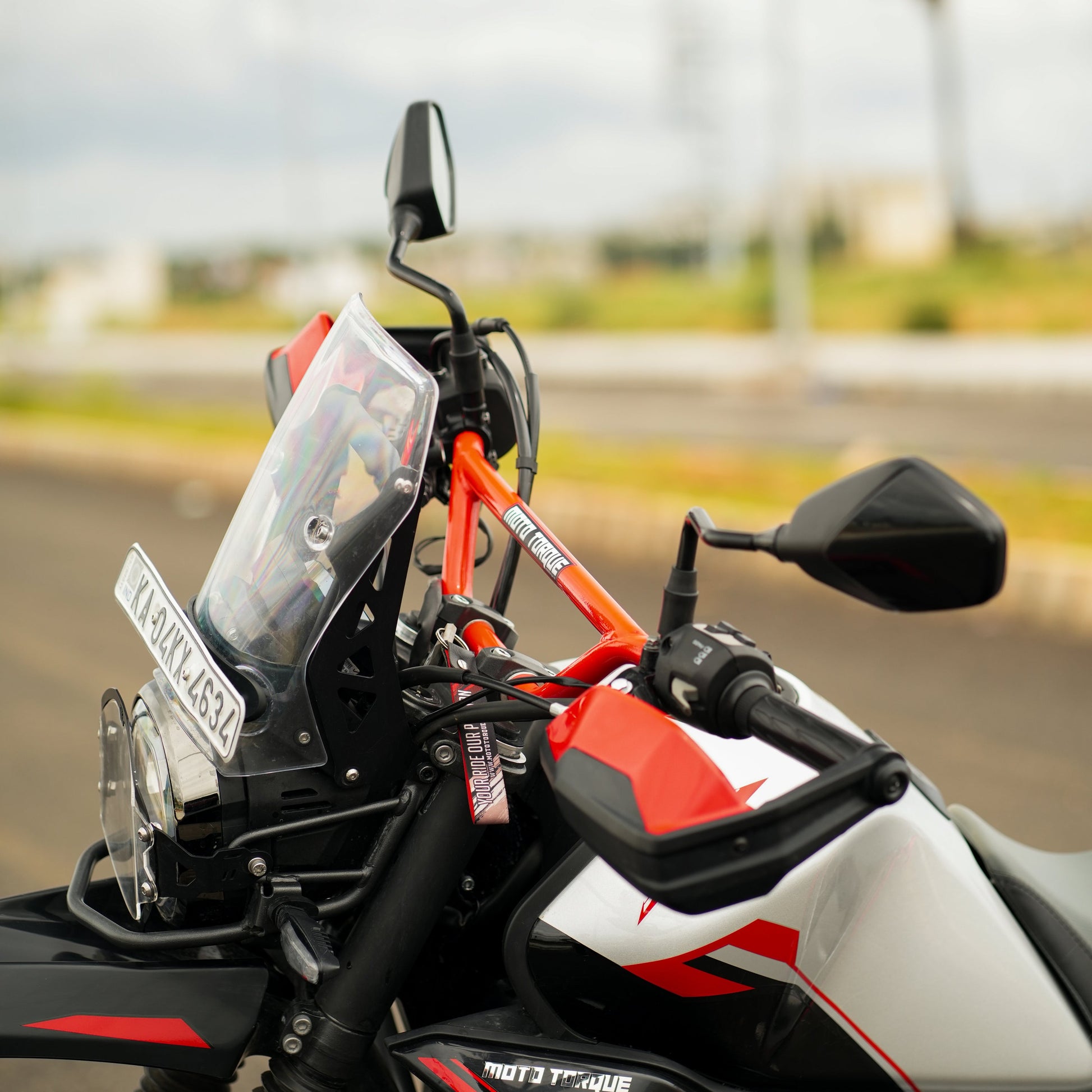Motorcycle handlebar red for hero xpulse 210