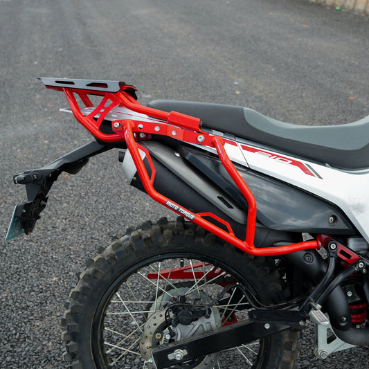 Motorcycle luggage saddle stay red for hero xpulse 210 