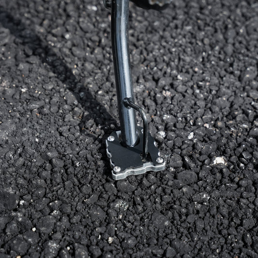 Motorcycle side stand extender silver for hero xpulse 210