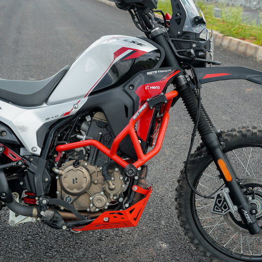 Motorcycle crash guard red for hero xpulse 210 