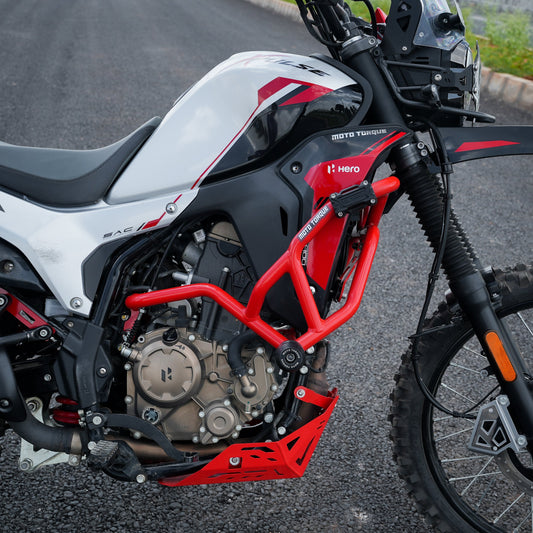 Motorcycle crash guard red for hero xpulse 210 