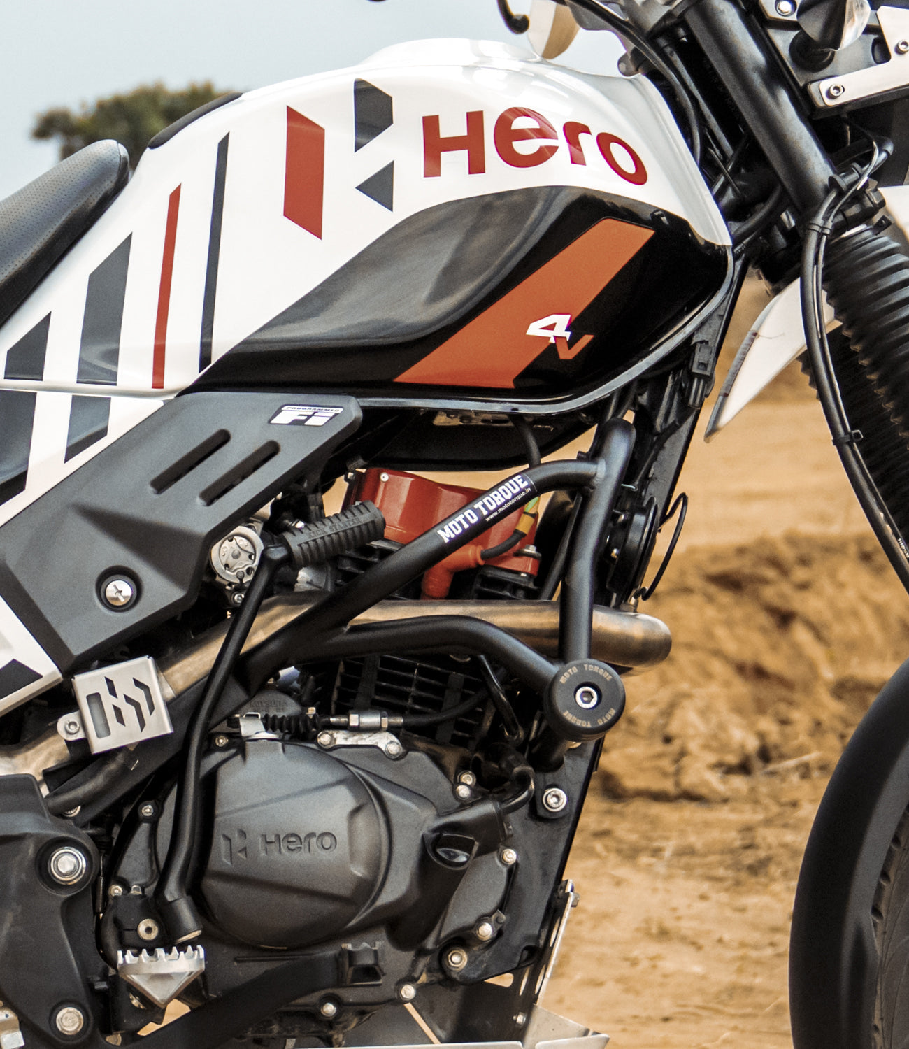 Motorcycle crash guard black for hero Xpulse rally edition