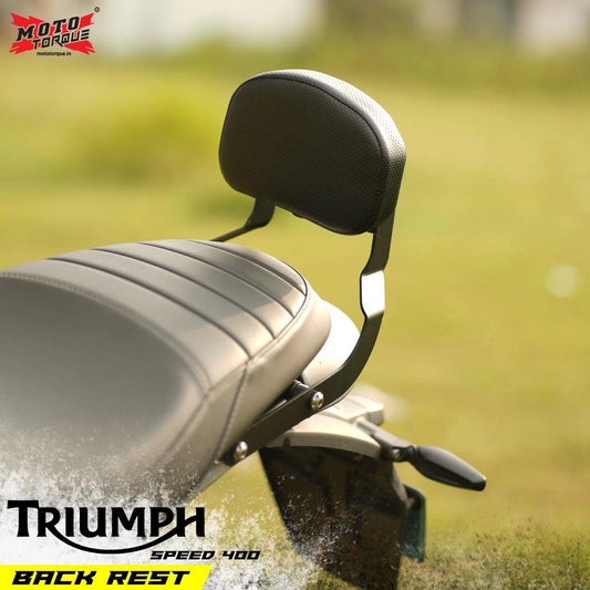 top rack suitable back rest moto torque speed 400 triumph 