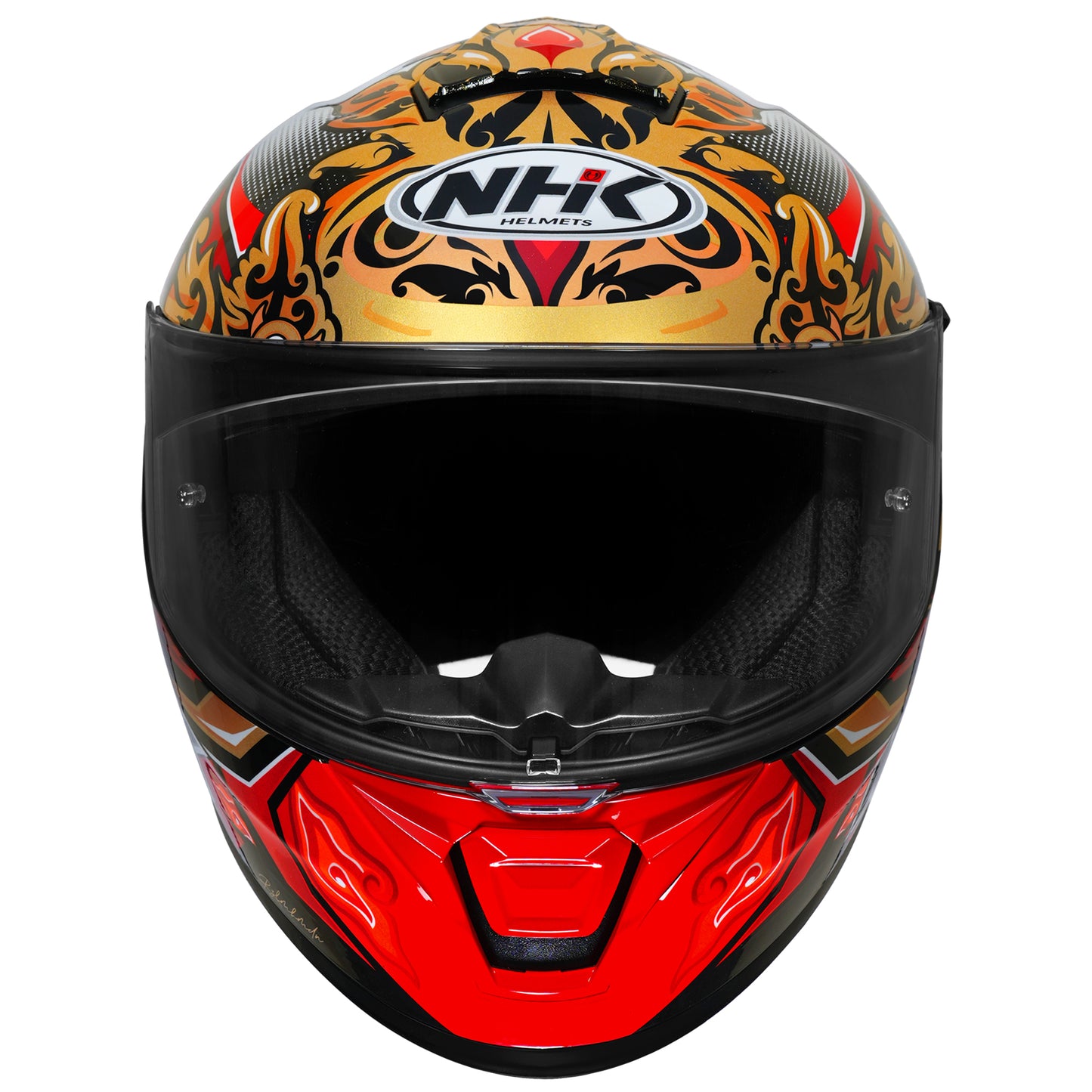 Motorcycle full face helmet indonesian ortala dragon decal black red glossy