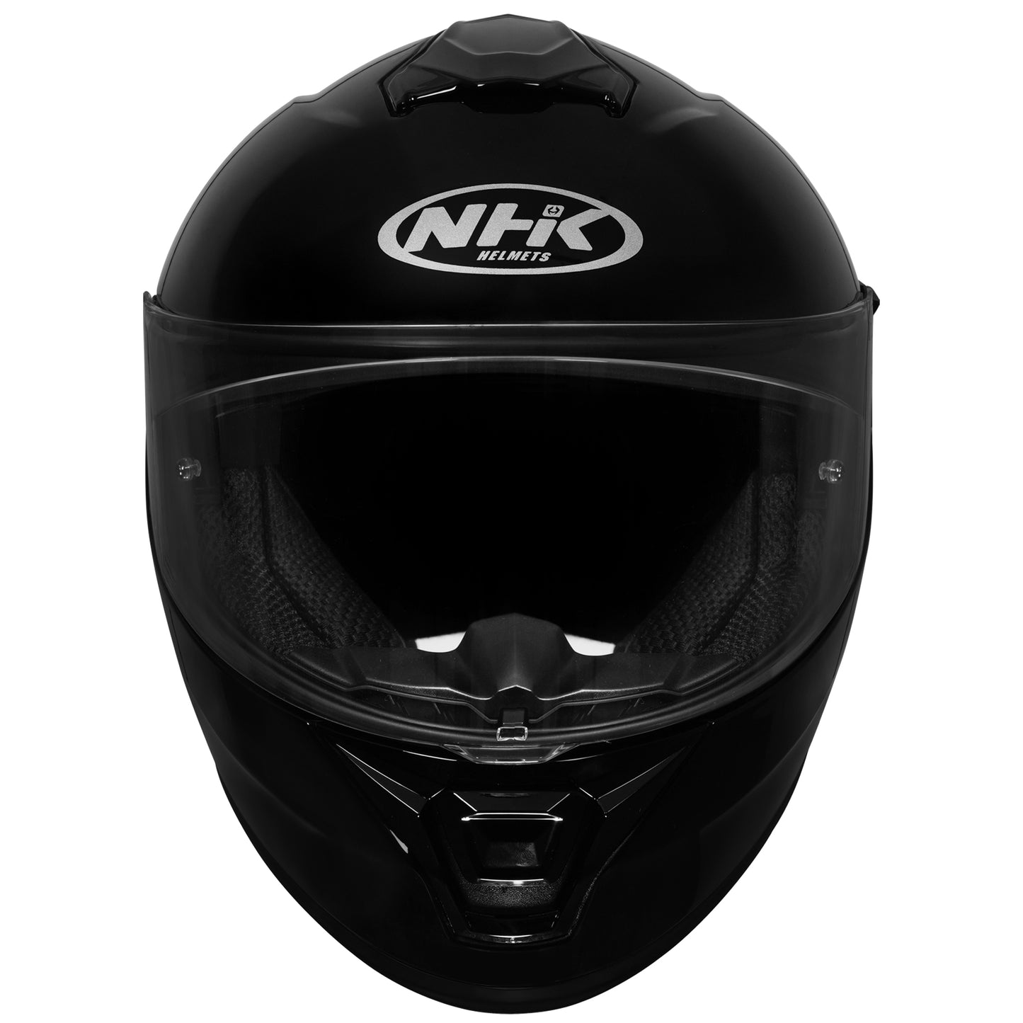 motorcycle full face helmet glossy black with white japanese words written on right side - dual visor / racing
