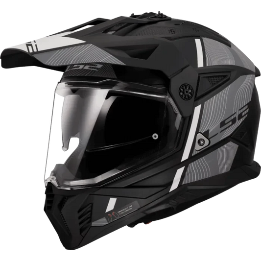 LS2 MX436 Pioneer Hill Matt Black White - 06