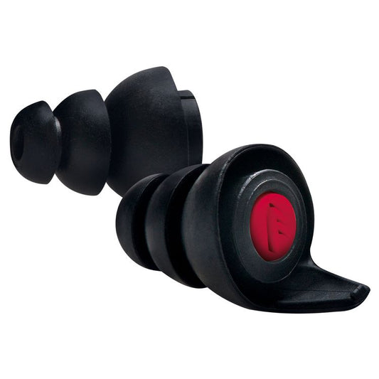 earplugs for motorcycle riders black with red inner canal