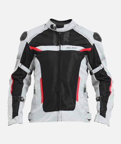 Motorcycle riding jacket mesh multi seasonal liners