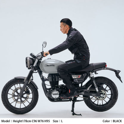 Motorcycle air mesh CE level 2 riding pants black