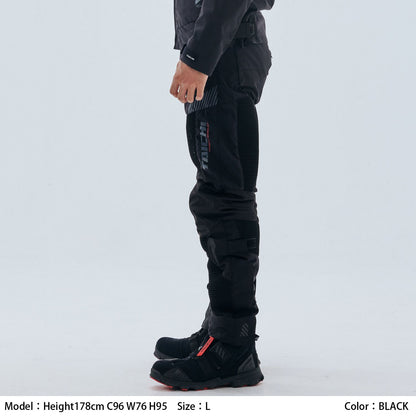 Motorcycle air mesh CE level 2 riding pants black