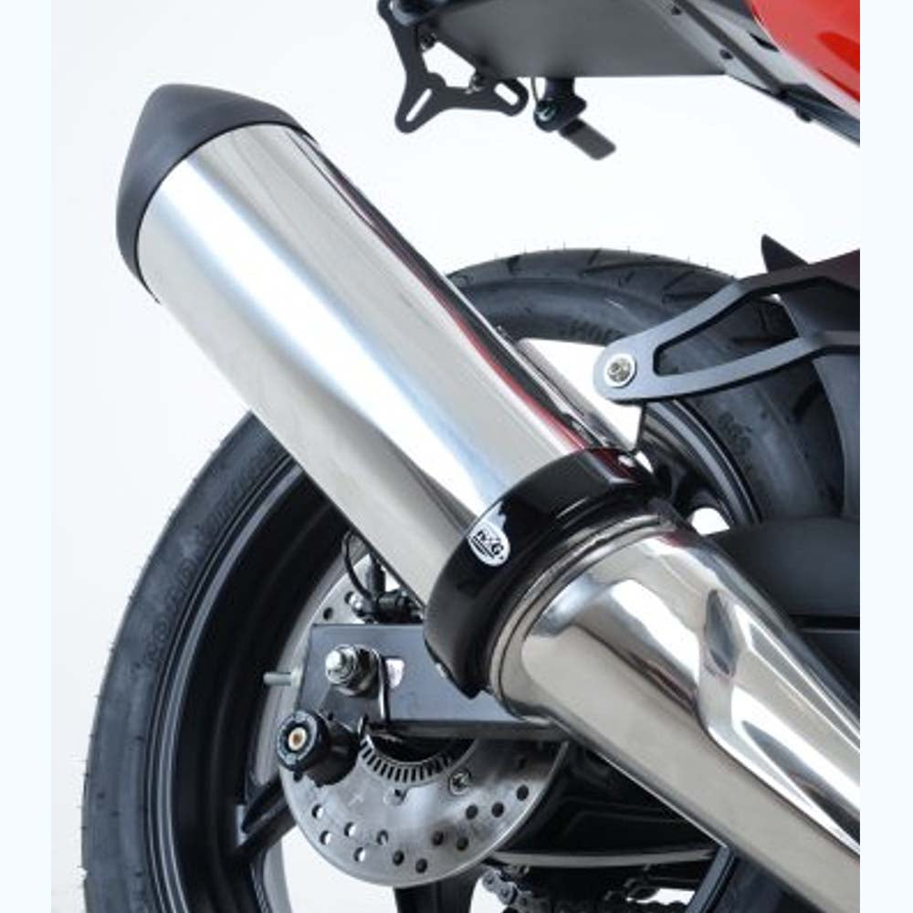 Motorcycle exhaust protector 4.5" - 5.5" black