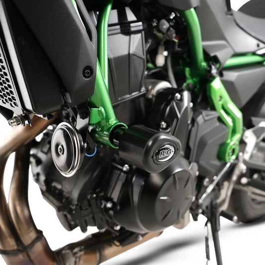 Motorcycle frame slider / crash protector black for kawasaki ninja/z 650 (17-24)