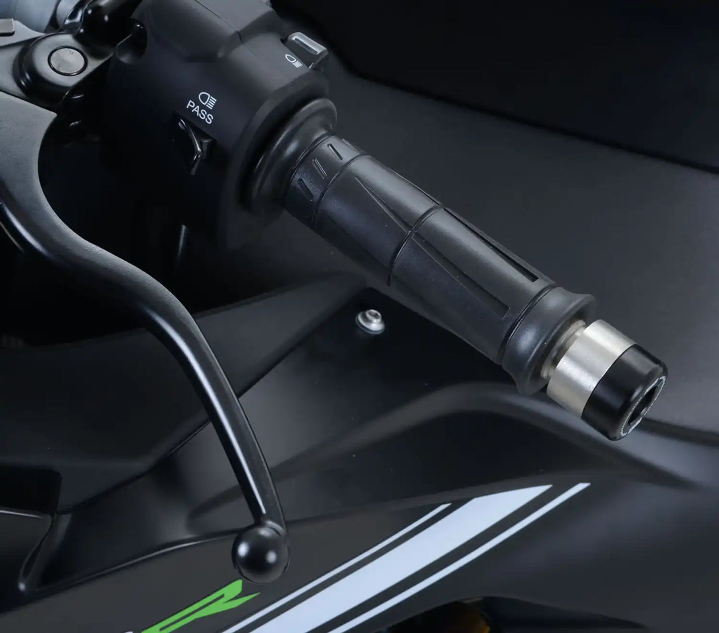 Motorcycle bar end sliders black tip with silver body for kawasaki zx10r 