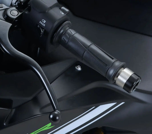 Motorcycle bar end sliders black tip with silver body for kawasaki zx10r 