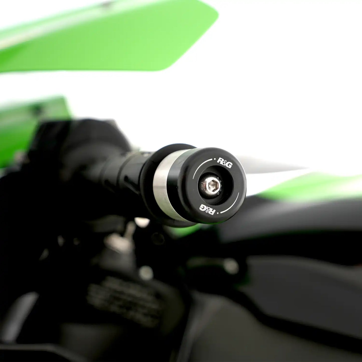 Motorcycle bar end sliders black tip with silver body for kawasaki zx10r 