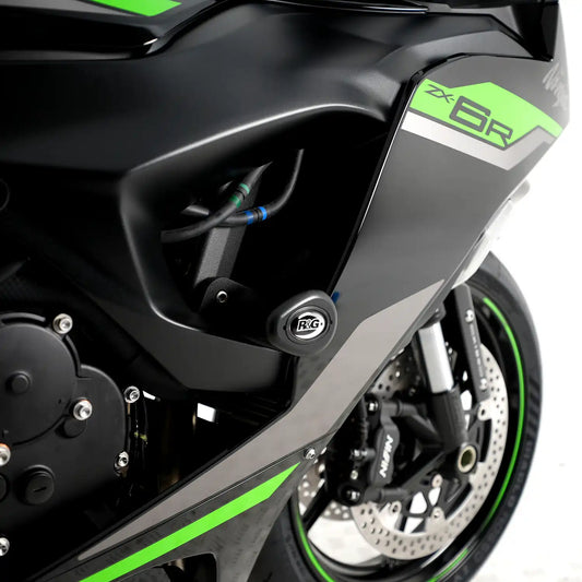 Motorcycle crash protector / frame slider black non drill for kawasaki zx6r 24+