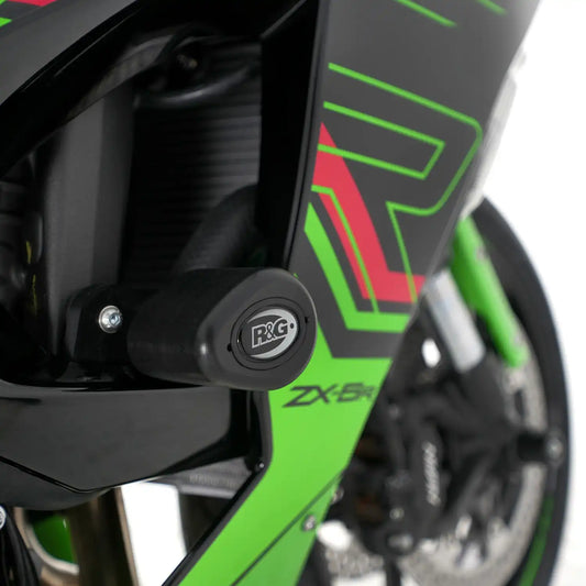 Motorcycle crash protector / frame slider black non drill for kawasaki zx6r 24+