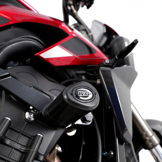 Motorcycle aero style crash guard / crash protector black for triumph speed triple 765r/rs 2017+