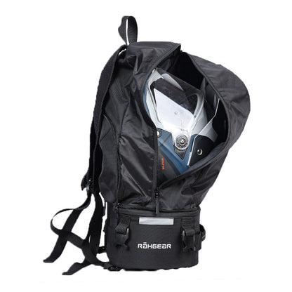 Motorcycle 10-40L black tail bag backpack convertible