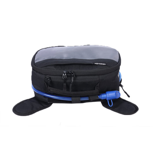 Motorcycle magnetic tank & hydration bag black with phone compartment