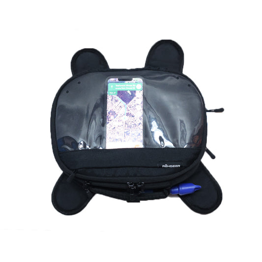 Motorcycle magnetic tank & hydration bag black with phone compartment