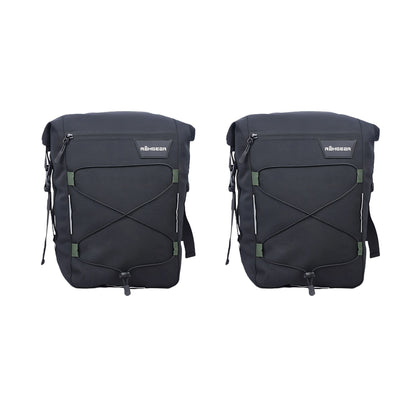 Motorcycle rackless saddle bags 15L black waterproof 