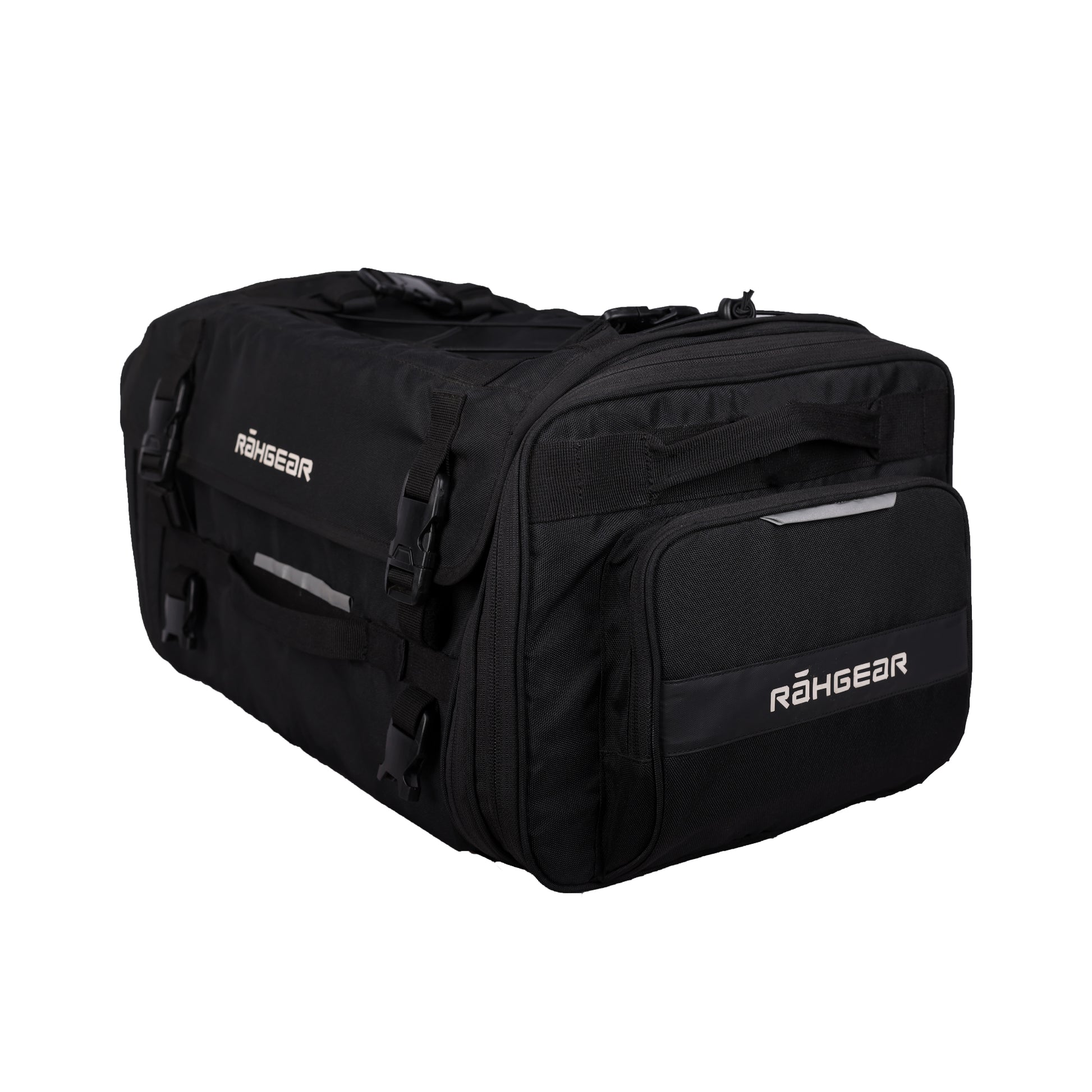 Motorcycle 60L expandable black tail bag waterproof