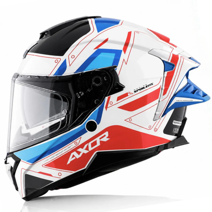 Axor Brutale Ryden White Red - Dual Spoiler Helmet