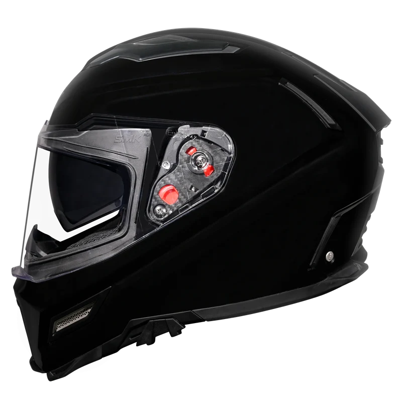 Motorcycle gloss black full face helmet  sun visor pinlock ready 