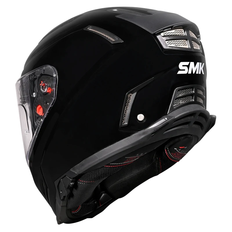 Motorcycle gloss black full face helmet  sun visor pinlock ready 
