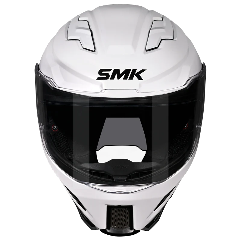 Motorcycle gloss white full face helmet  sun visor pinlock ready 
