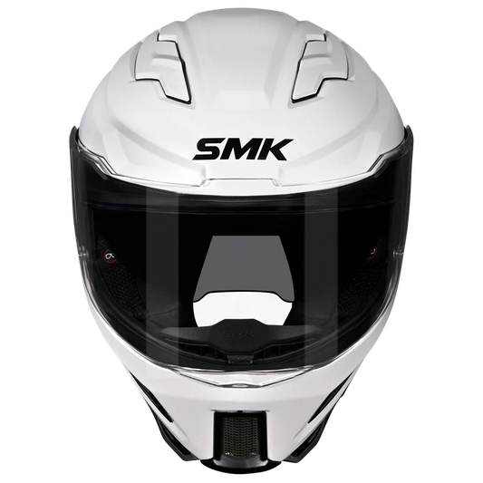 Motorcycle gloss white full face helmet  sun visor pinlock ready 