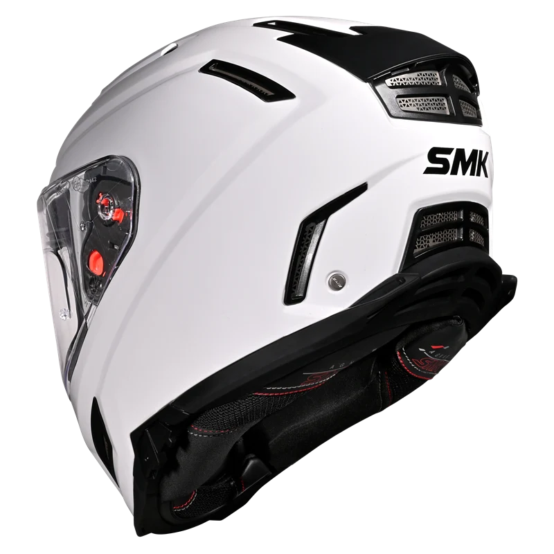 Motorcycle gloss white full face helmet  sun visor pinlock ready 