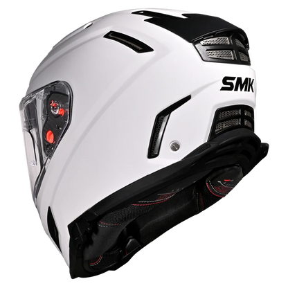 Motorcycle gloss white full face helmet  sun visor pinlock ready 